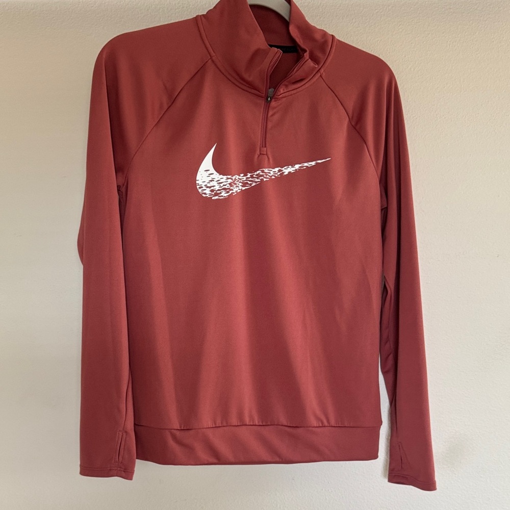 Nike Maroon Quarter-Zip with White Swoosh